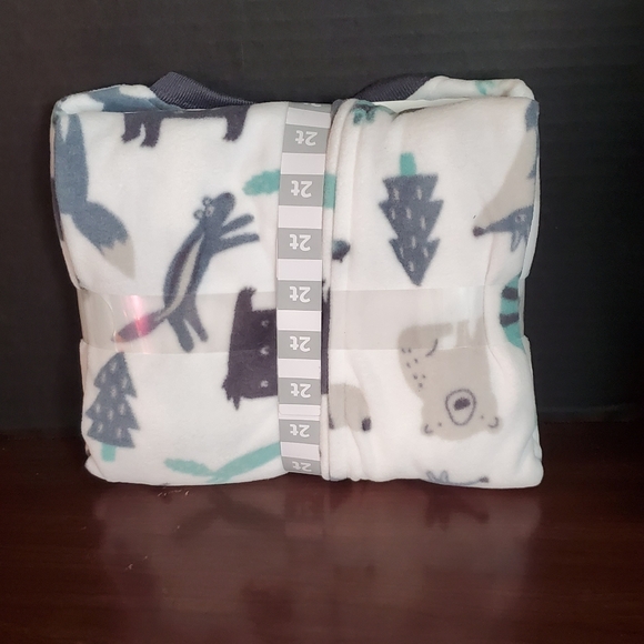 Brand New! Carter's 1-Piece Animal Print Cotton Blend Footie PJs 2T - Picture 2 of 3